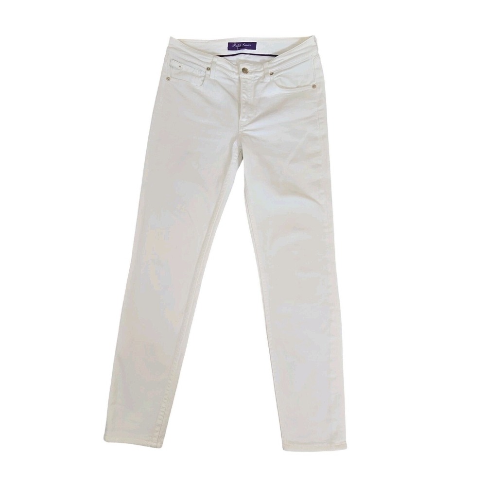 Ralph Lauren Collection Purple Label 105 White Skinny Slim Jeans Women's 27